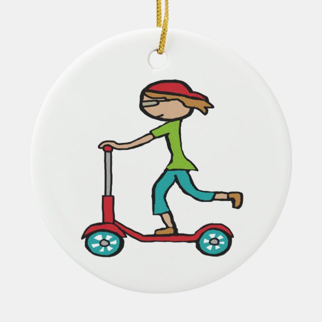 Micro Scooter Keramik Ornament (Vorne)