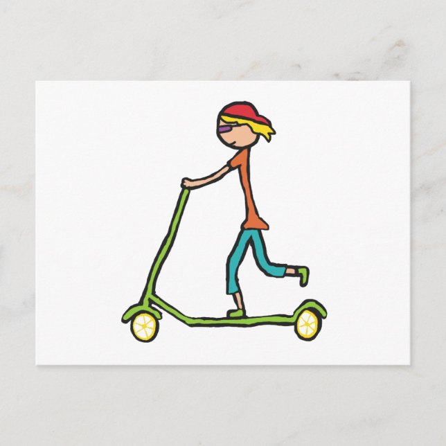 Micro Scooter Postkarte (Vorderseite)