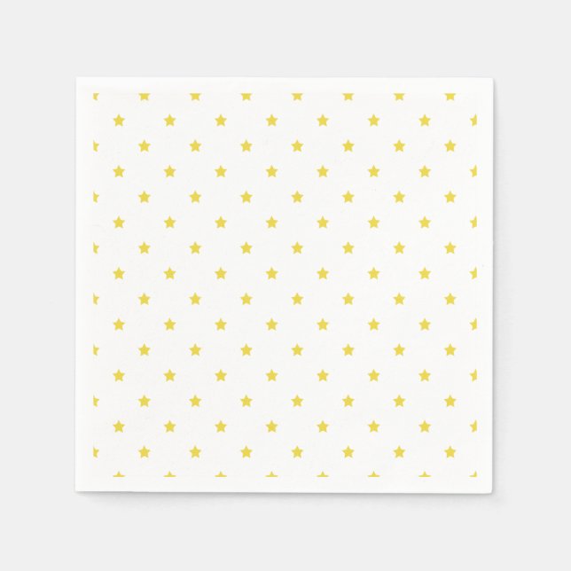 Micro Stars Golden Gelb - Weiß Serviette (Vorderseite)