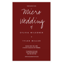 Micro Wedding Burgundy Typografie