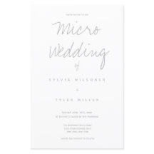 Micro Wedding White Gray Typografie
