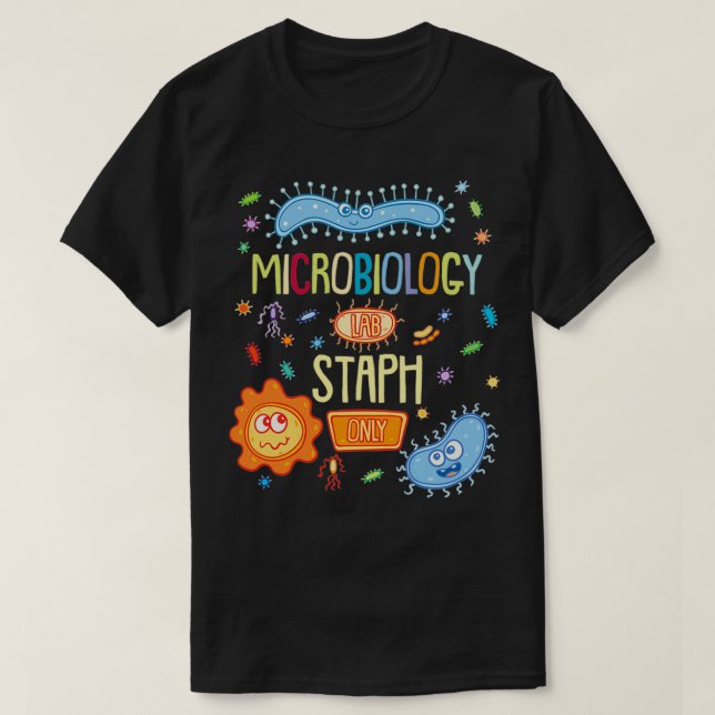MICROBIOLOGISTISCHER Mikrobiologie-Labrador Staple T-Shirt (Design vorne)