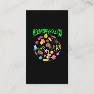 Microbiology Cat Lover Scientist Niedlich Kitten Visitenkarte