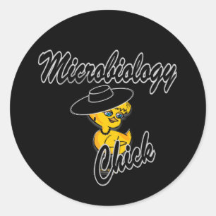 Microbiology Chick #4 Runder Aufkleber