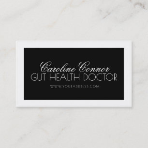 Microbiota Research Scientist Schwarz-weiß Bold Visitenkarte
