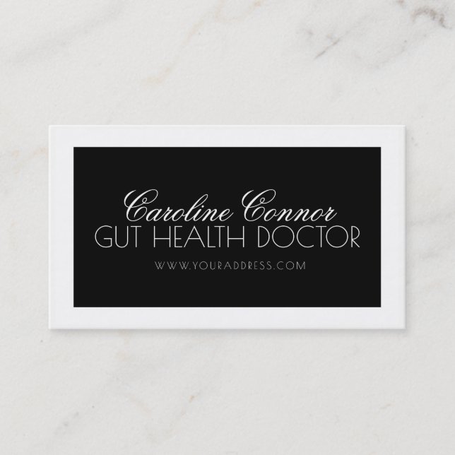 Microbiota Research Scientist Schwarz-weiß Bold Visitenkarte (Vorderseite)