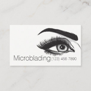 Microblading, Augenbrauen, Tattoo, Permanent Make- Visitenkarte