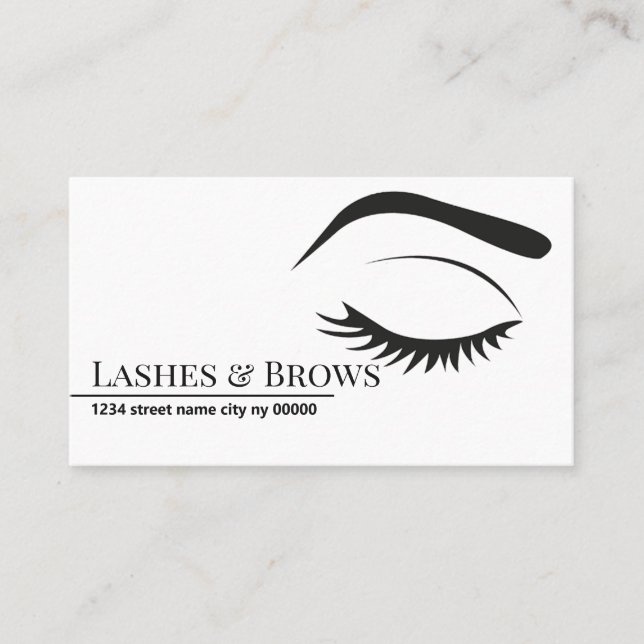 Microblading Augenbrauen & Wimpern, Wimpernverläng Visitenkarte (Vorderseite)