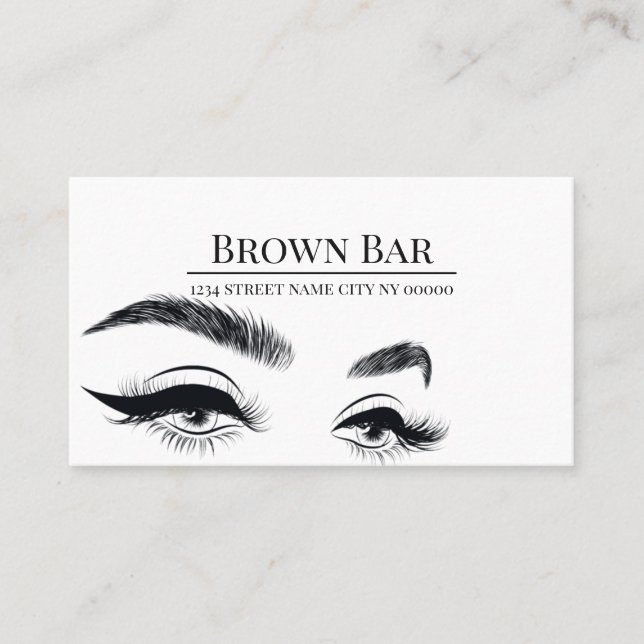 Microblading Augenbrauen & Wimpern, Wimpernverläng Visitenkarte (Vorderseite)