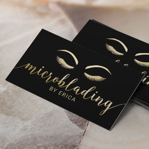 Microblading Brauen-Maskenbildner-Schwarzes u. Visitenkarte