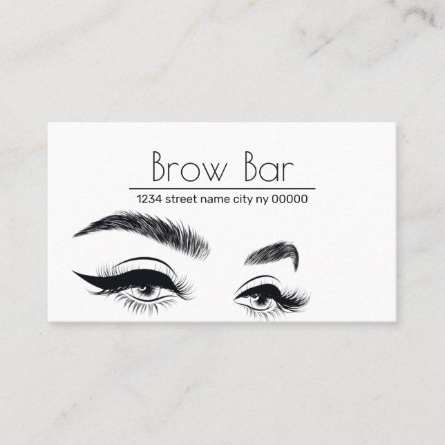 Microblading Brows & Lashes, Eyelash Extensions Bu Visitenkarte (Vorderseite)