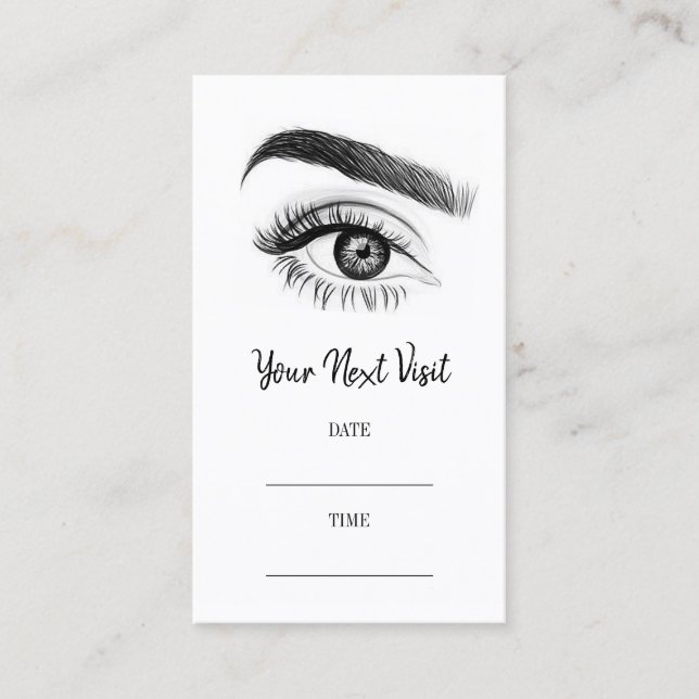 Microblading Brows Salon Terminierungskarte Terminkarte (Vorderseite)