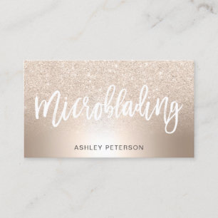 Microblading chic gold Glitzer ombre Metallic Foli Visitenkarte