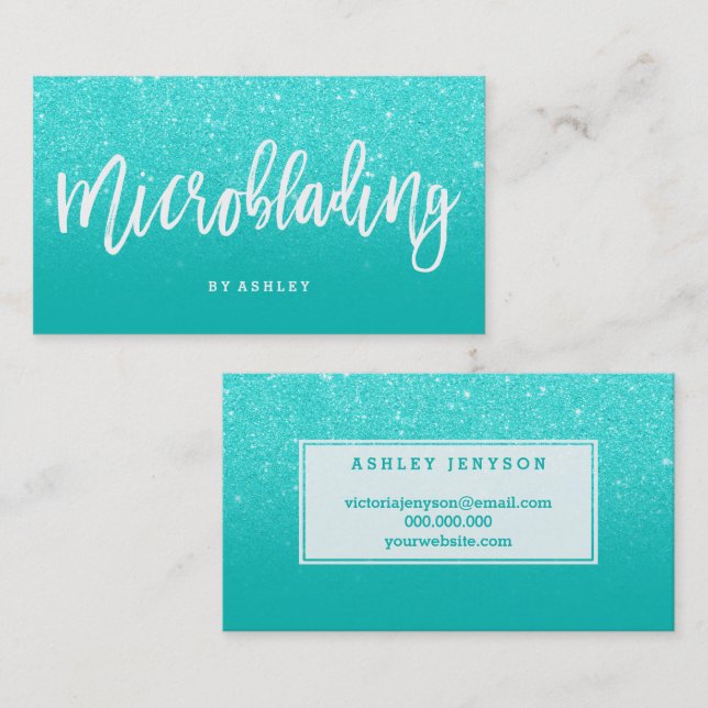 Microblading eleganter visitenkarte (Vorne/Hinten)