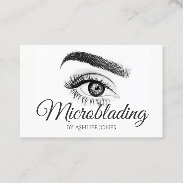 Microblading Eyebrows & Lashes Salon Visitenkarte (Vorderseite)