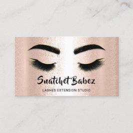 Microblading Makeup Eyelash Studio Logo QR Blush Visitenkarte