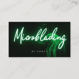 Microblading Neon Grün  Visitenkarte