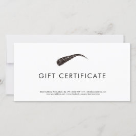 Microblading Simple Modern Gift Certificate Dankeskarte