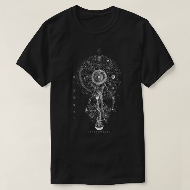 MICROCOSMOS GODHEAD - Okkultistische heilige Geome T-Shirt (Design vorne)