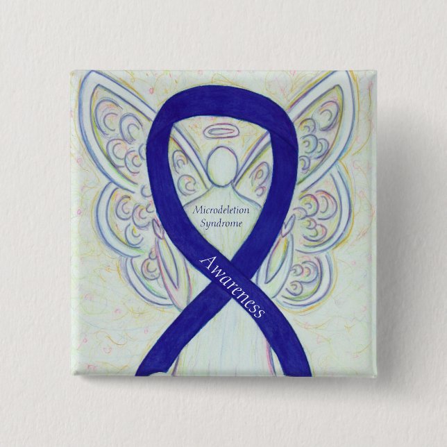 Microdeletion Syndrome Awareness Ribbon Button (Vorderseite)