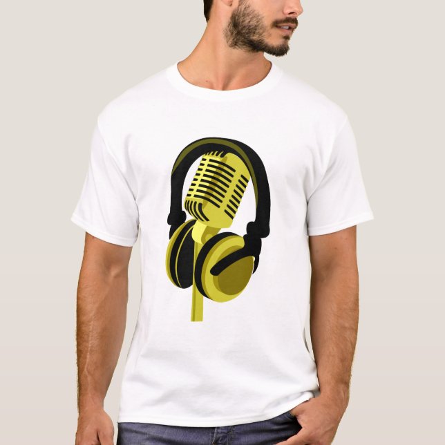 microfono con auriculares locutor T-Shirt (Vorderseite)