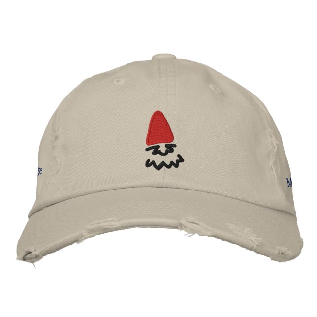 Micrognome Hat (Light) Bestickte Baseballkappe (Vorderseite)