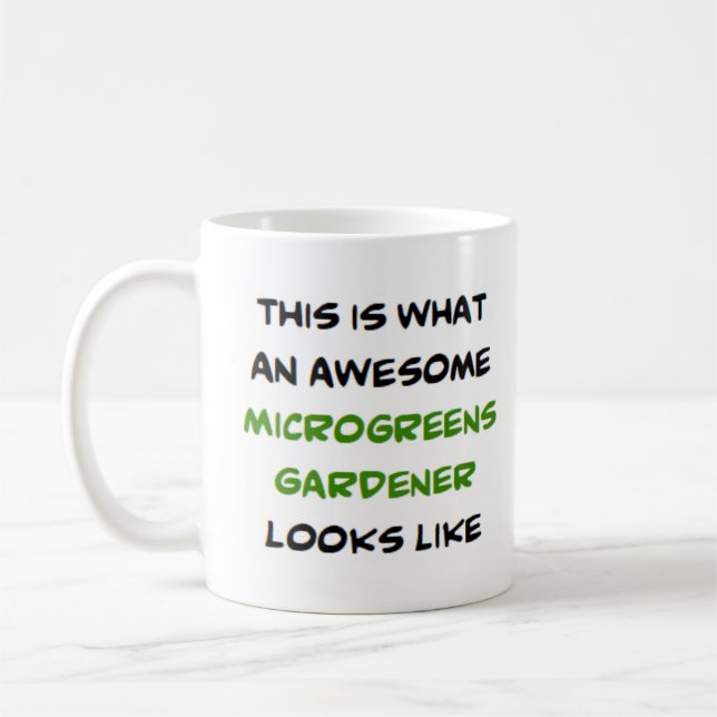 Microgreens-Gärtner, großartig Kaffeetasse (Links)