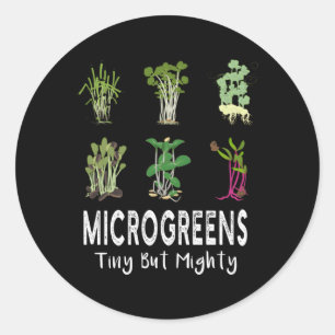 Microgreens Sprouts Vegan winzig, aber mächtig Runder Aufkleber