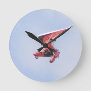 Microlight Flugzeug Runde Wanduhr