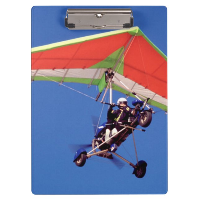 Microlight Flying in Sky, Western Cape Klemmbrett (Vorderseite)