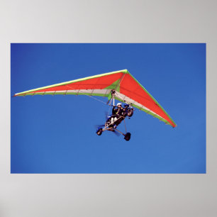 Microlight Flying in Sky, Western Cape Poster
