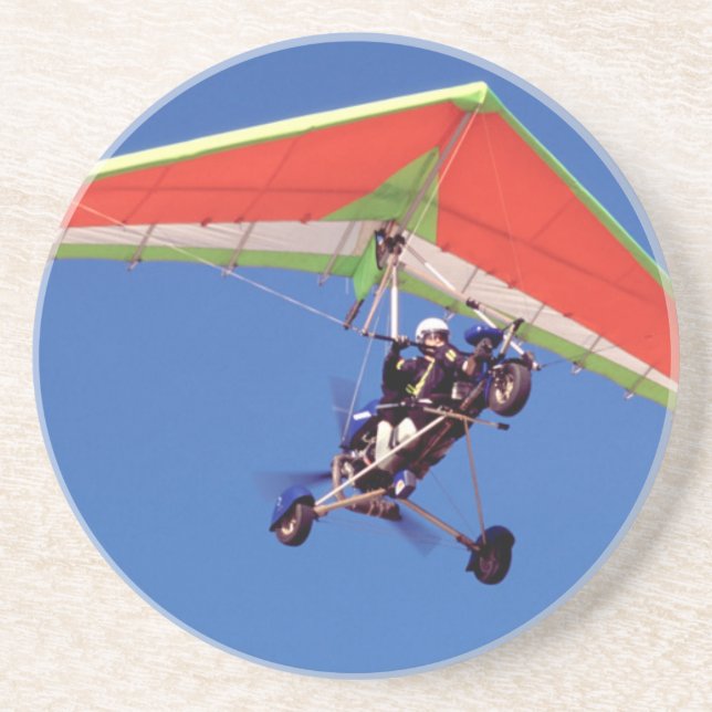 Microlight Flying in Sky, Western Cape Sandstein Untersetzer (Vorne)