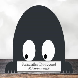 Micromanager White Schreibtischnamensplakette