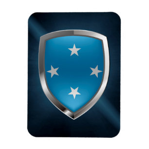 Micronesia Metallic Emblem Magnet