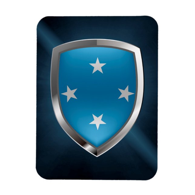 Micronesia Metallic Emblem Magnet (Vertikal)