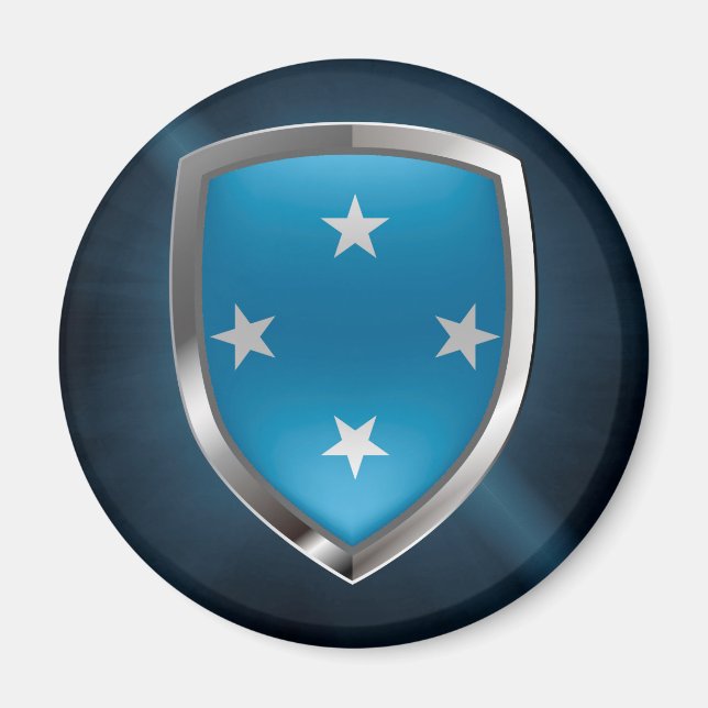 Micronesia Metallic Emblem Magnet (Vorne)