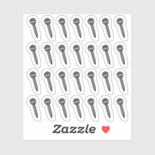 Microphone Karaoke Konzert Podcast Bujo Planner Aufkleber