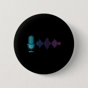 Microphone Music Singing Karaoke Sound Engeneer Gi Button