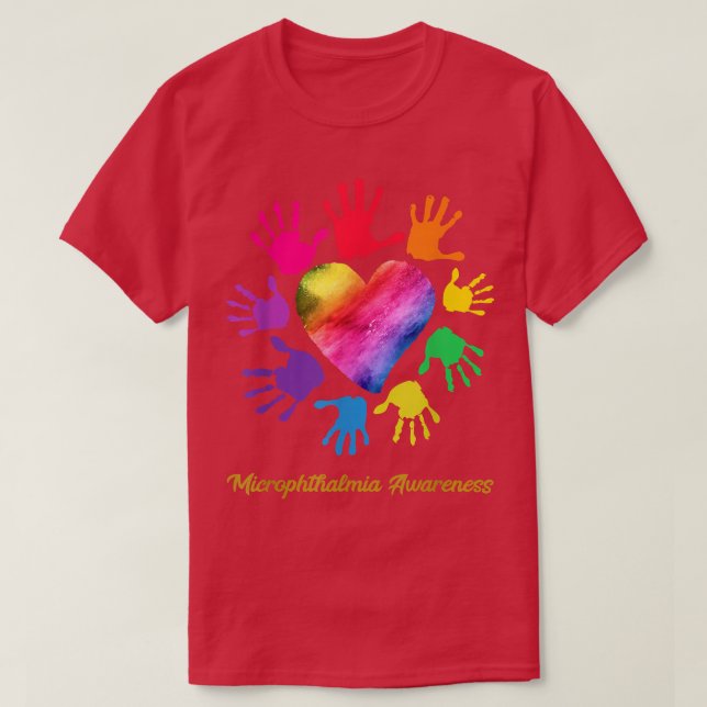 Microphthalmia Awareness Hands Microphthalmia Gift T-Shirt (Design vorne)