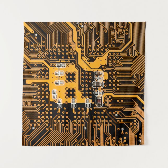 Microschema texture illustrationchip,micro,backgro wandteppich (Vorderseite)