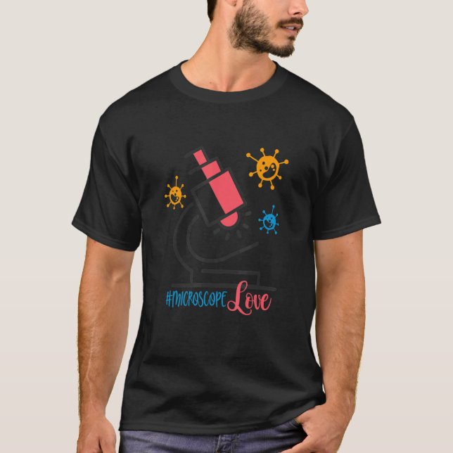Microscope Liebe Medizinischer Labrador Tech Scien T-Shirt (Vorderseite)