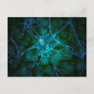 Microscopic View Of Multiple Nerve Cells 2 Postkarte