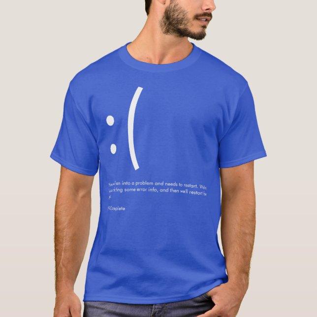 Microsoft Blue Screen of Death T-Shirt (Vorderseite)