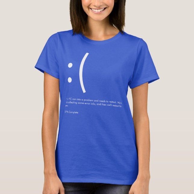 Microsoft Blue Screen of Death T-Shirt (Vorderseite)