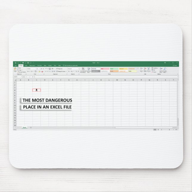 Microsoft Excel-Arbeitsmousepad Mousepad (Vorne)