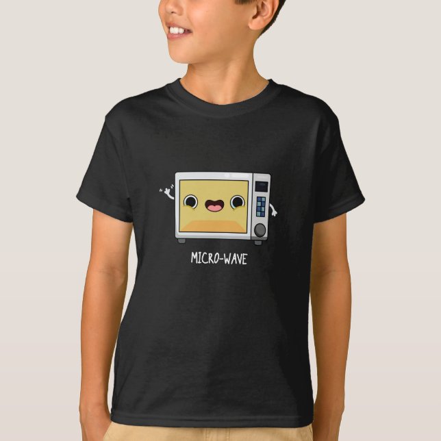 Microwave Funny Pun Dark BG T-Shirt (Vorderseite)