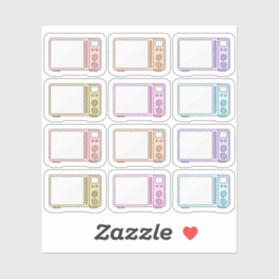 Microwave Meal Kitchen Chores Reinigen der Erinner Aufkleber