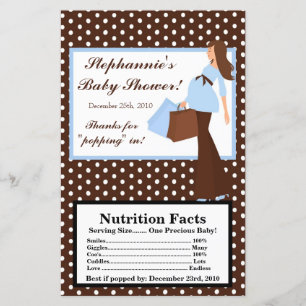 Microwave Popcorn Wrapper Blue Mod Mama Polka Dots