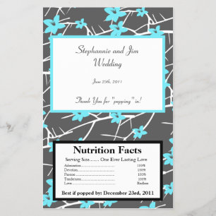 Microwave Popcorn Wrapper Blue Tea Arizona Blume Flyer