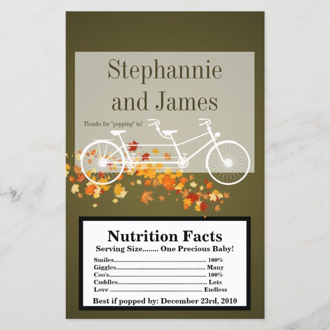 Microwave Popcorn Wrapper Brown Doppelbike Flyer (Vorne)